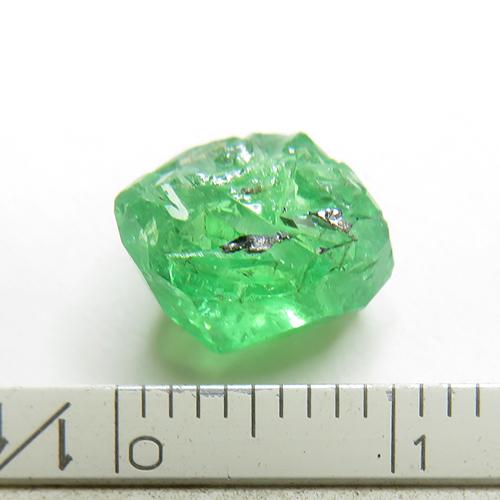 【非加熱・一点物】生命を宿す森の雫 ツァボライト ガーネット 結晶原石 4.1ct｜グリーンガーネット 1月誕生石 ルース 天然石の画像