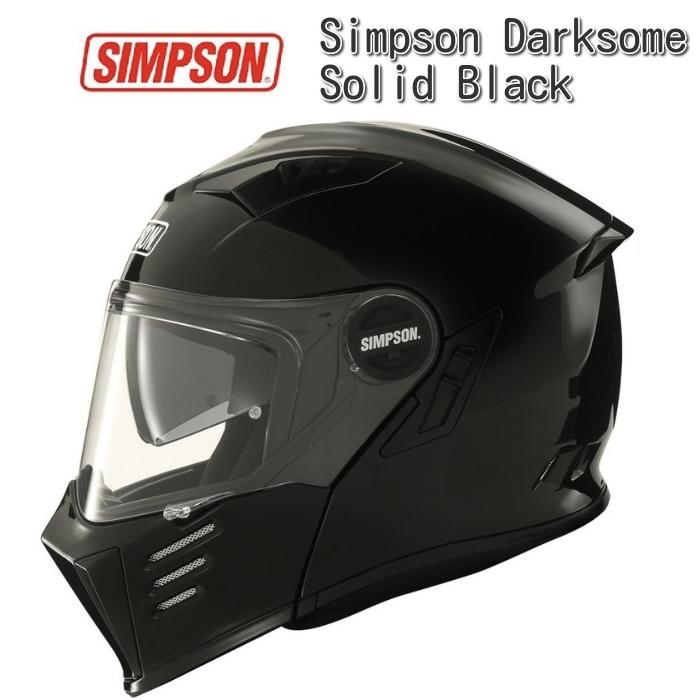 SIMPSON Darksome システムヘルメット ブラック 2XL SIMPSON（バイク） SIMPSON シンプソン DARKSOME ヘルメット
