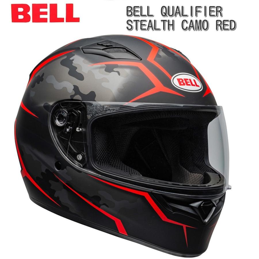 BELL (ベル) QUALIFIER STEALTH CAMO ヘルメット /レッド 期間限定でセール価格 車、バイク、自転車 