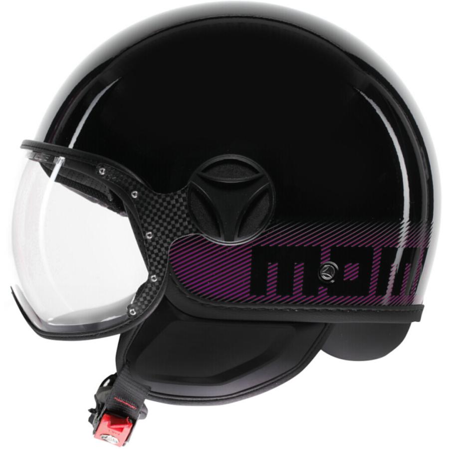 MomoDesign FGTR Classic Stripes ジェットヘルメット ブラック
