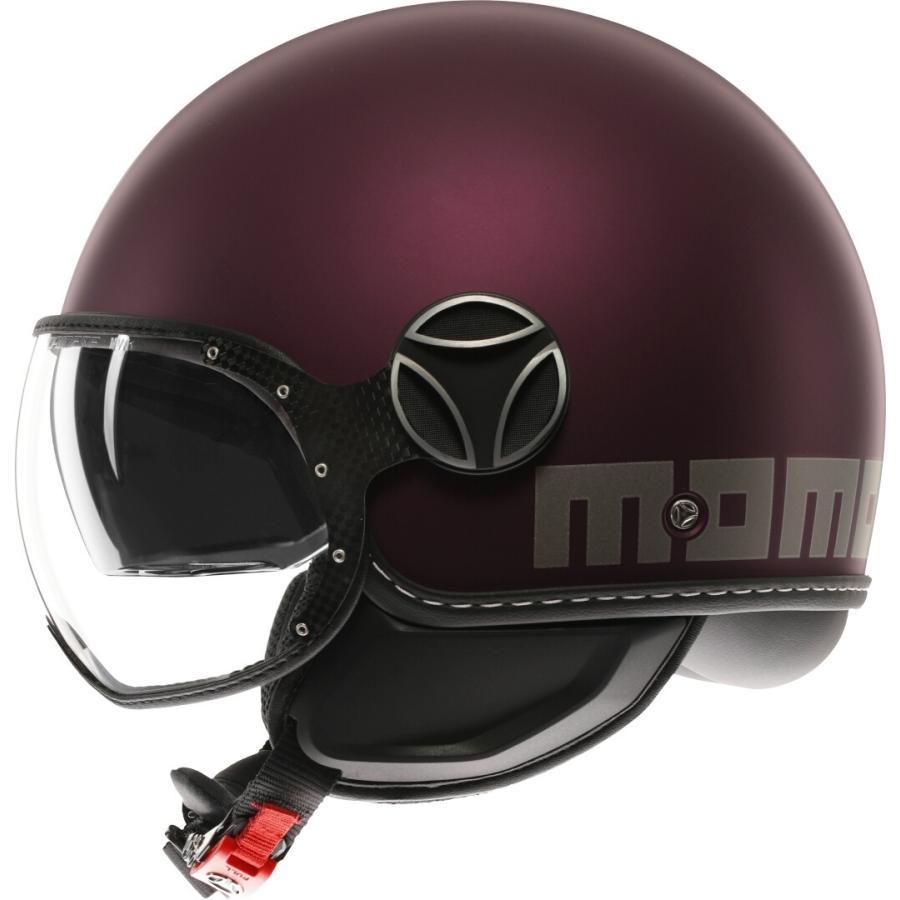 MomoDesign FGTR EVO Mono ジェットヘルメット レッドマット : ユーロ