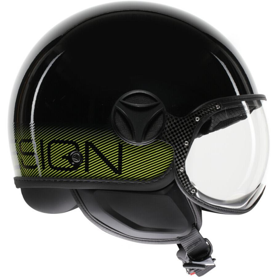 MomoDesign FGTR Classic Stripes ジェットヘルメット ブラック