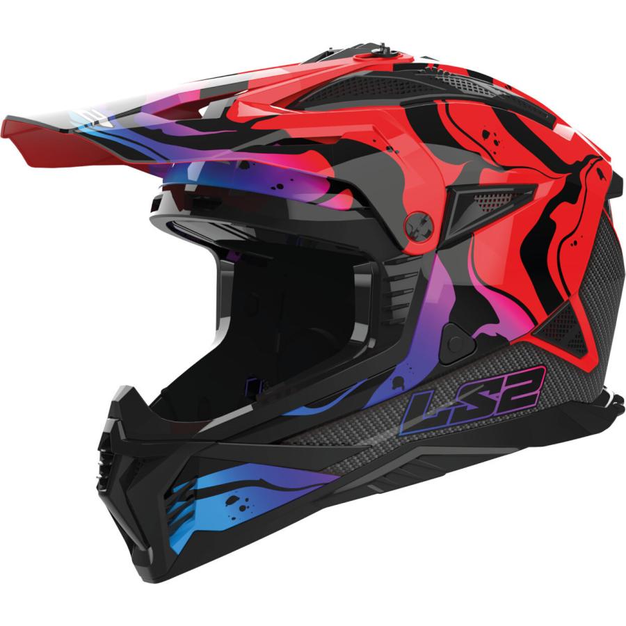 LS2 HELMETS LS2 MX708 Fast II Wash ヘルメット / ブラック・レッド