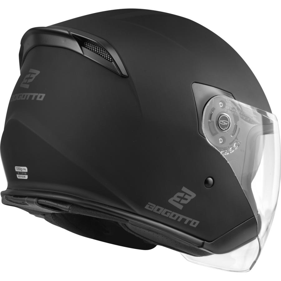 Casque Jet Bogotto H586 BT Solid Avec Bluetooth Intégré - Visière Anti-rayures Et Pare-soleil - Norme ECE 22.06 - Pour Moto
