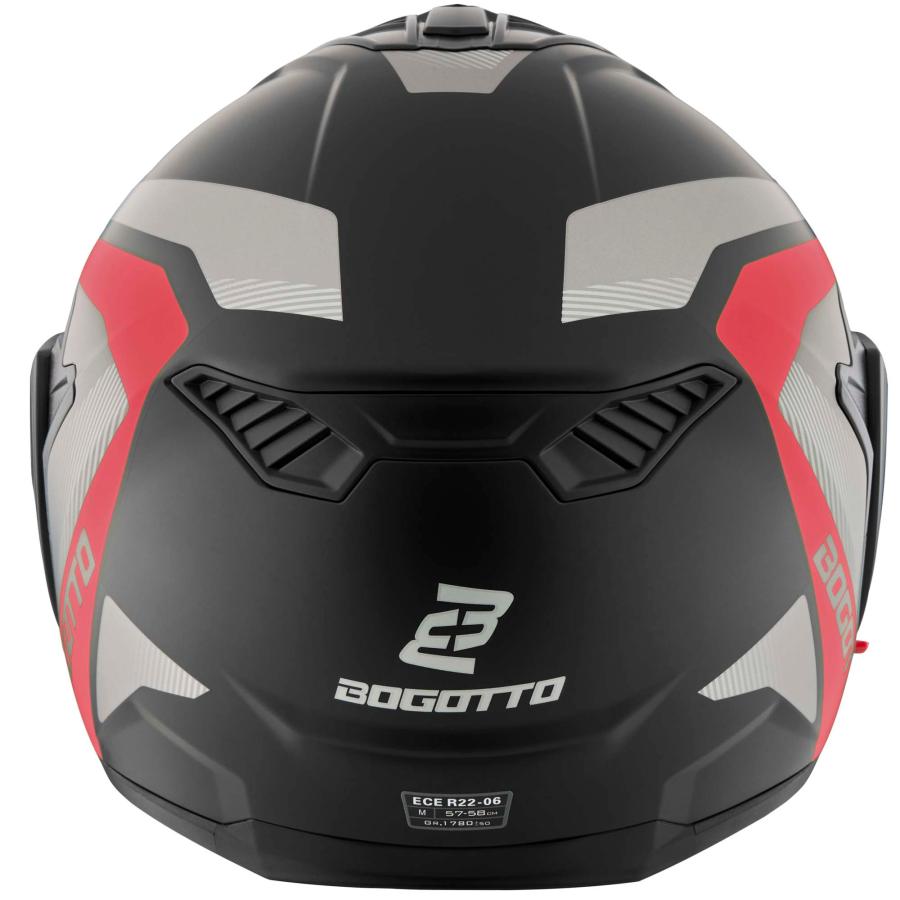 ボゴット Bogotto FS-X600 Atyr ヘルメット /ブラックマット・グレー・レッドの画像
