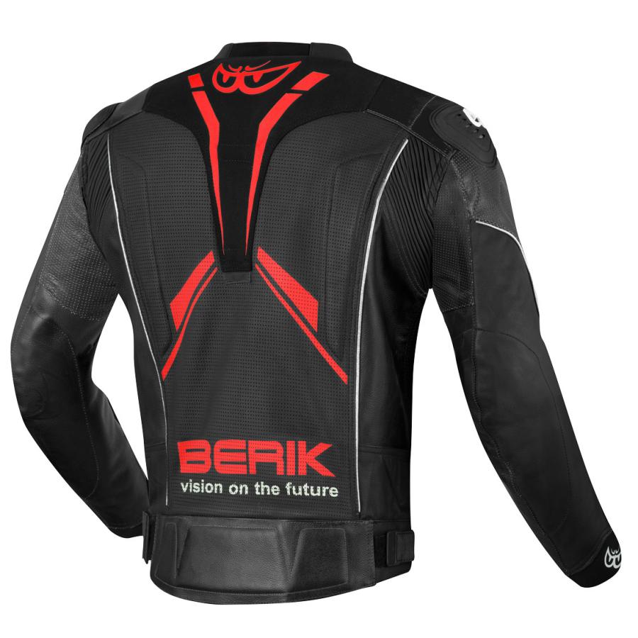 Berik べリック Street Pro Evo レザージャケット / ブラック・レッド 