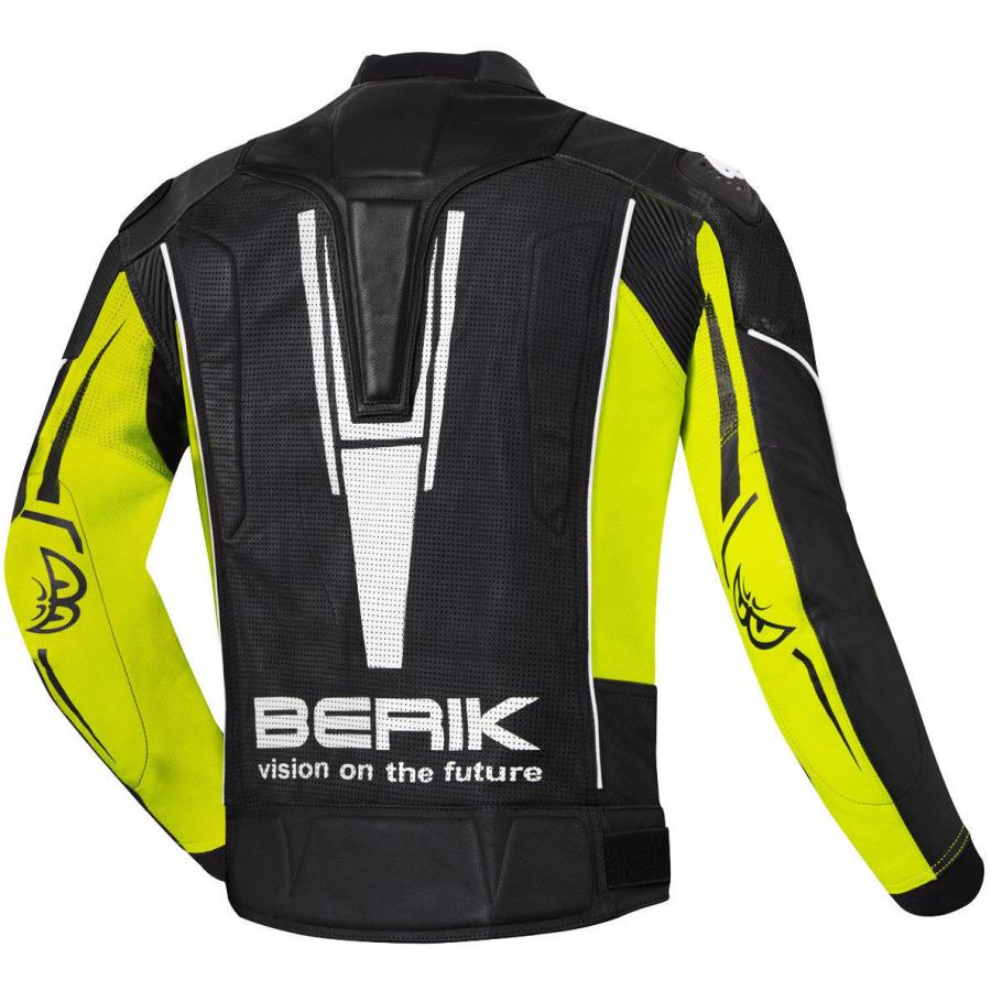 ベリック　革　ライダージャケット（イエロー） サイズ52 Berik べリック Street レザージャケット / ブラック・イエロー