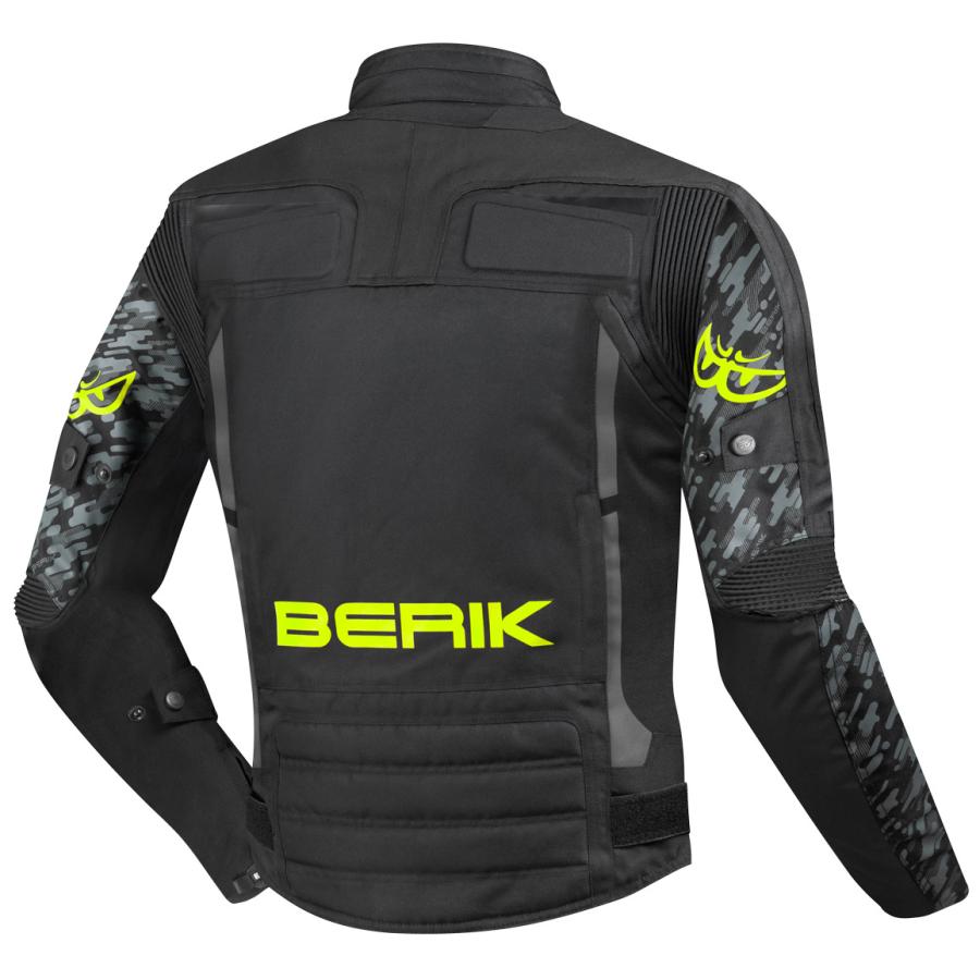 Berik べリック Camo Street 防水バイクジャケット / ブラック・イエロー_1