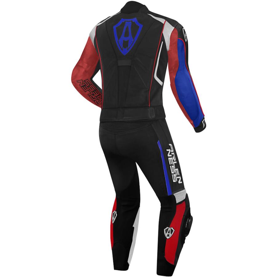 Arlen Ness Losail アレンネス ツーピース レザースーツ / ブラック・ホワイト・レッド・ブルーの画像