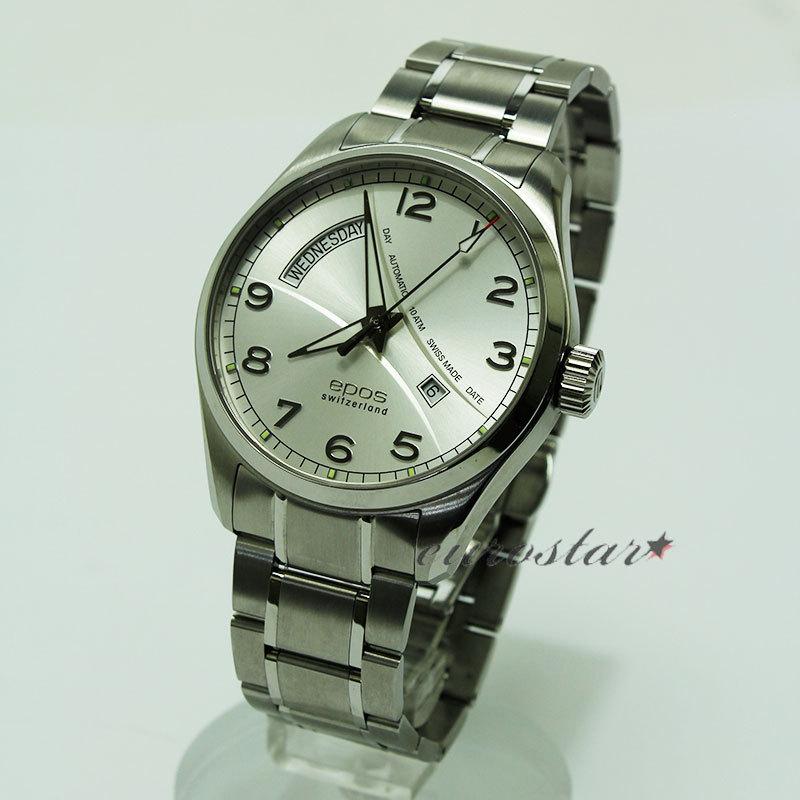 【希少】 即納可能! エポス パッション デイデイト 3402NSLM 腕時計 メンズ 自動巻 EPOS PASSION 3402 3402.142.20.38.30 メタルブレス ホワイト カレンダー 【1138597006】(40035円)