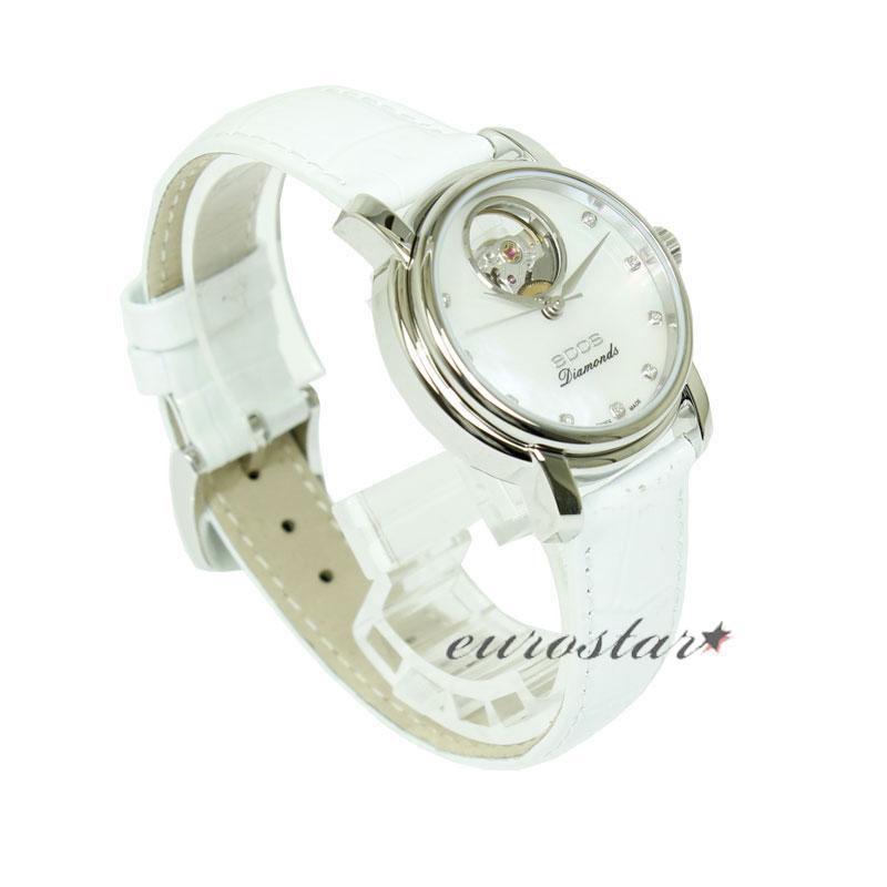 エポス オープンハート ダイヤモンド 4314OHPLWH 腕時計 レディース 自動巻 epos MOP Open Heart Diamonds ホワイト系 白 40代 50代 おしゃれの画像