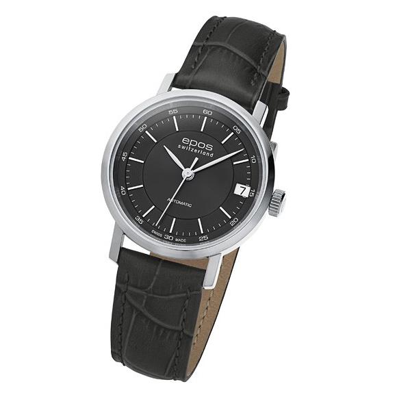 驚きの価格が実現！ エポス オリジナーレ デイト エレガント 4387BK 腕時計 レディース 自動巻 epos ORIGINALE date Elegant ブラック系 腕時計