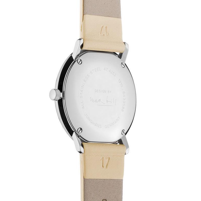 ユンハンス マックスビル レディ 047 4252 02 腕時計 レディース サファイアクリスタル JUNGHANS Max Bill 047/4252.02 クオーツ アナログ 革ベルトの画像