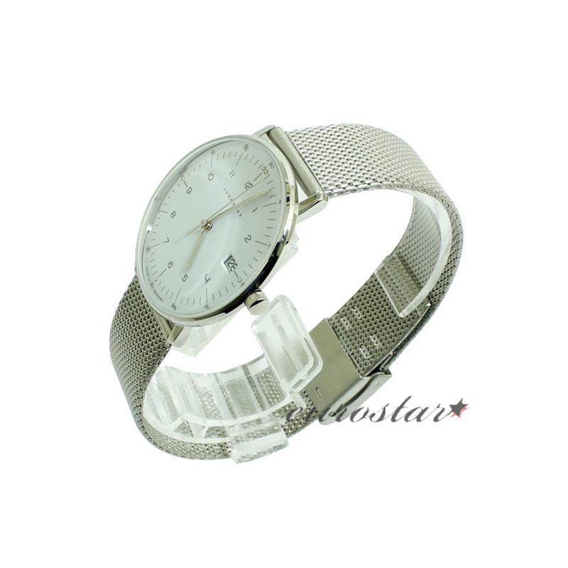 ユンハンス マックスビル 047 4252 02M サファイアクリスタル 腕時計 レディース クオーツ メタルベルト JUNGHANS Max Bill 047/4252.02M メタルブレスの画像