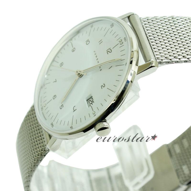 ユンハンス マックスビル 047 4252 02M サファイアクリスタル 腕時計 レディース クオーツ メタルベルト JUNGHANS Max Bill 047/4252.02M メタルブレスの画像