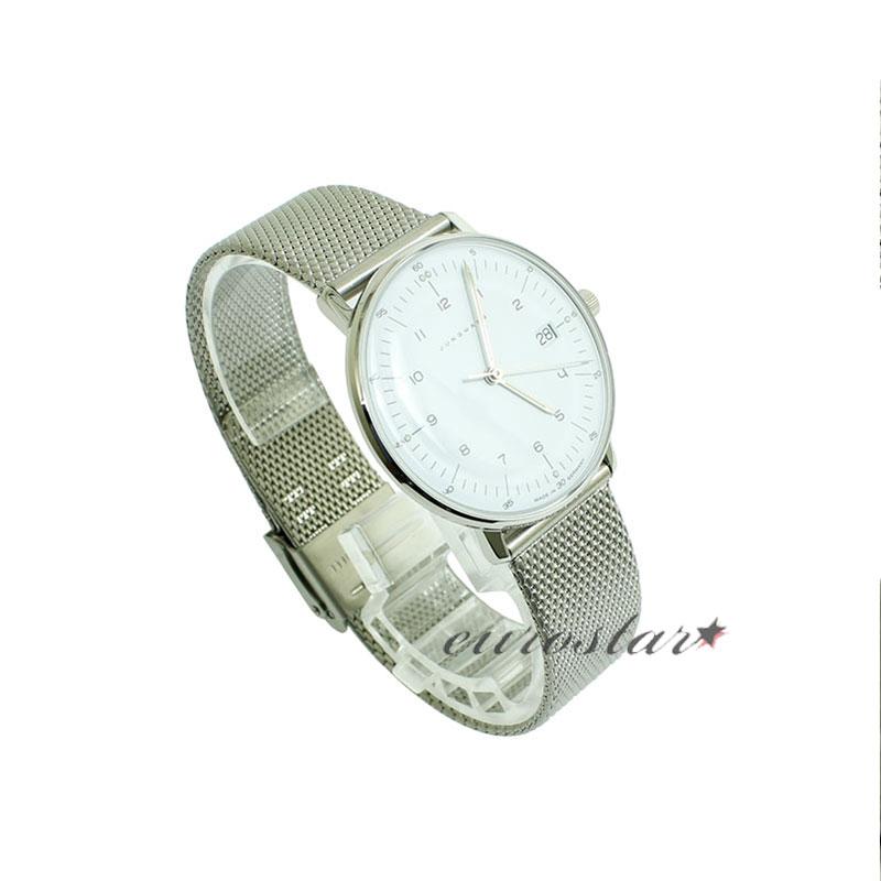 ユンハンス マックスビル 047 4252 02M サファイアクリスタル 腕時計 レディース クオーツ メタルベルト JUNGHANS Max Bill 047/4252.02M メタルブレスの画像