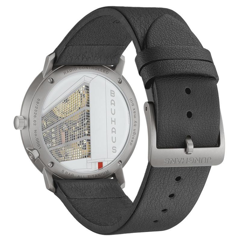 ユンハンス マックスビル メガソーラー 59 2326 02 電波時計 サファイアクリスタル 腕時計 メンズ JUNGHANS Max Bill MEGA Solar 59/2326.02 チタンの画像