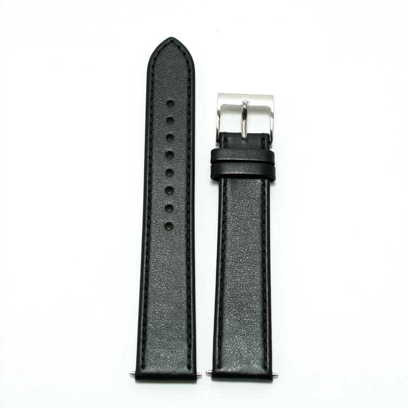 と*ん様 【新品未使用】ユンハンス ブラックレザーベルト　21mm Junghans（ユンハンス） マックスビル 純正革ベルト JHLS ブラック