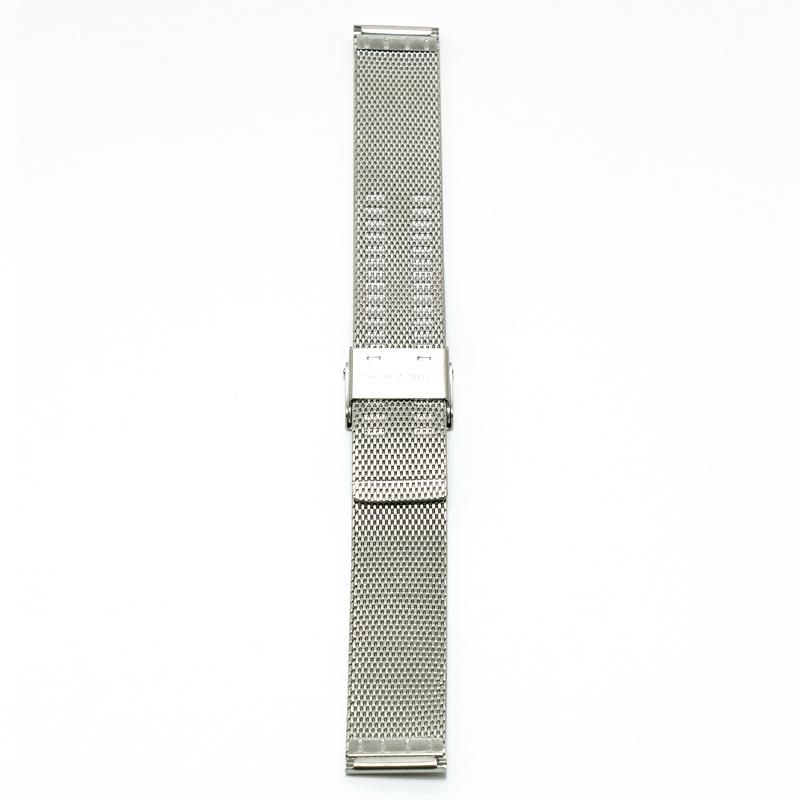 【タイムセール】ユンハンス マックスビル 純正メタルベルト JHM18 ミラネーゼ 18mm ステンレススチール メタルブレス シルバー JUNGHANS Max Bill 替ベルト