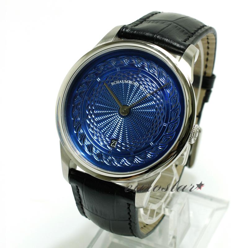 特価 シャウボーグ ウニカトリウム MARLEMATIC-BLブルーダイヤル 腕時計 メンズ SCHAUMBURG Unikatorium Hand Made Marlematic ブルー系の画像