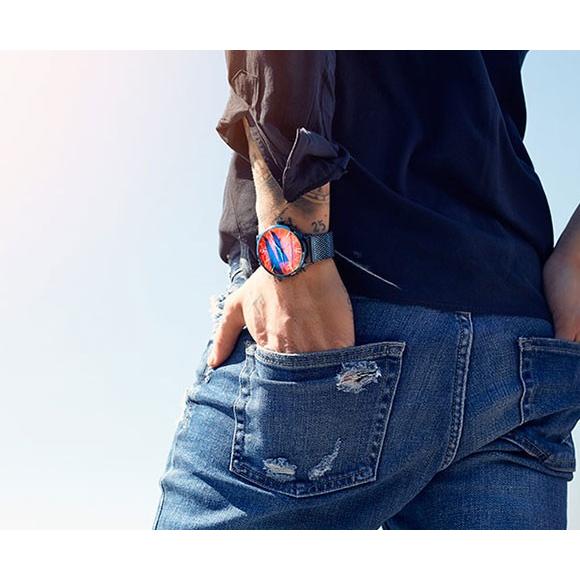 ウェルダー ムーディ WWRC418 腕時計 メンズ ユニセックス WELDER MOODY DUAL TIME 45MM ブルー系 PVD