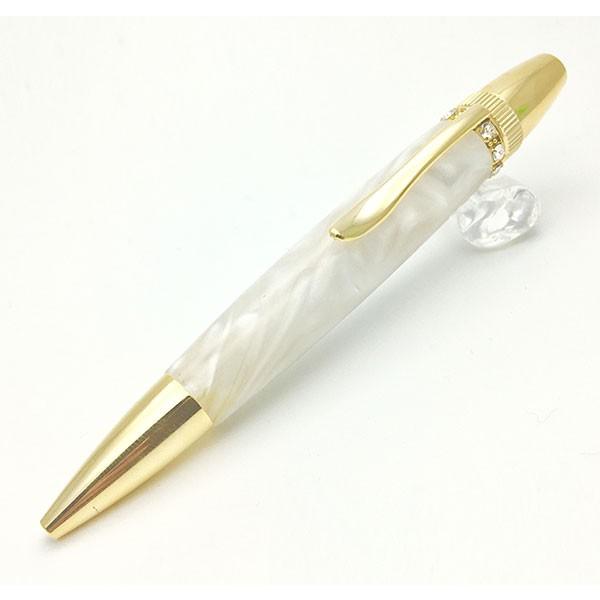 ボールペン 高級 Acrylic&Ring white スワロフスキーTop TAS1700 ボールペン fstyle レディース 時計取り扱い ホワイト系 プレゼント ギフト