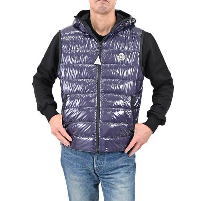 モンクレール 00 ダウンベスト 778 Moncler 1a52m 00 53a5t Lappe 778 Lappe ネイビー メンズ 21春夏 ユーロブランド サンエー