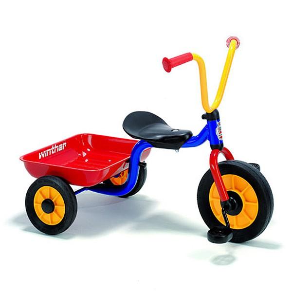 BorneLund ボーネルンド Winther ウィンザー社 ペリカンデザイン三輪車 Vハンドル カラー（荷台つき）