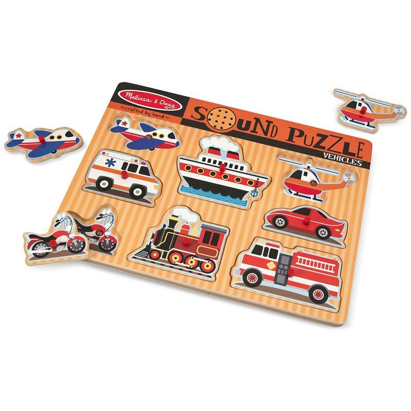 Melissa & Doug メリッサ＆ダグ 木製サウンドパズル のりもの |  | 01