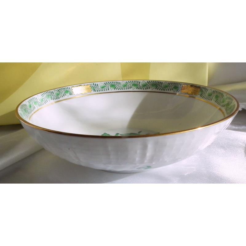 ヘレンド（HEREND） アポニーグリーン12cmボウルx2枚セット AV1368