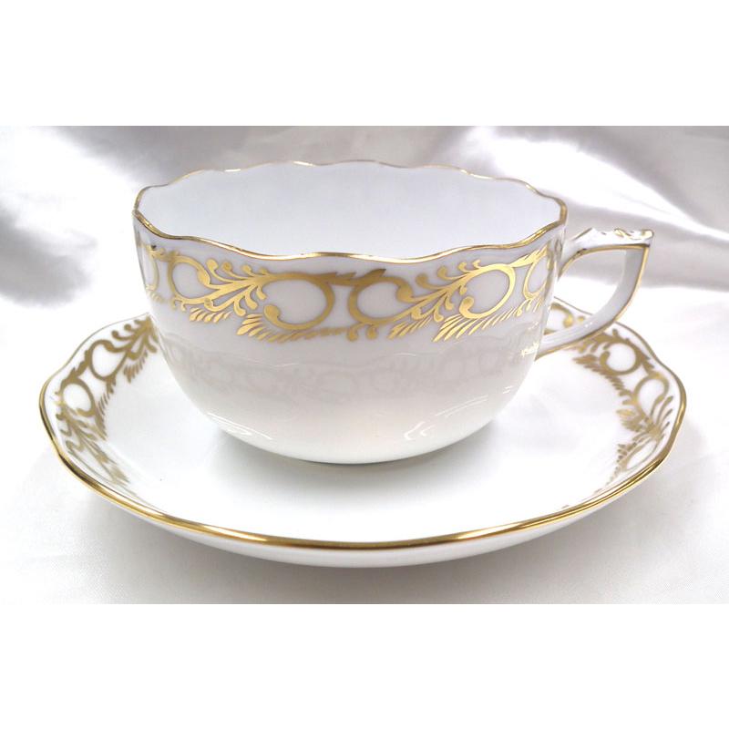 ヘレンド（HEREND） 白磁金彩 DO20724 ティーカップアンドソーサー