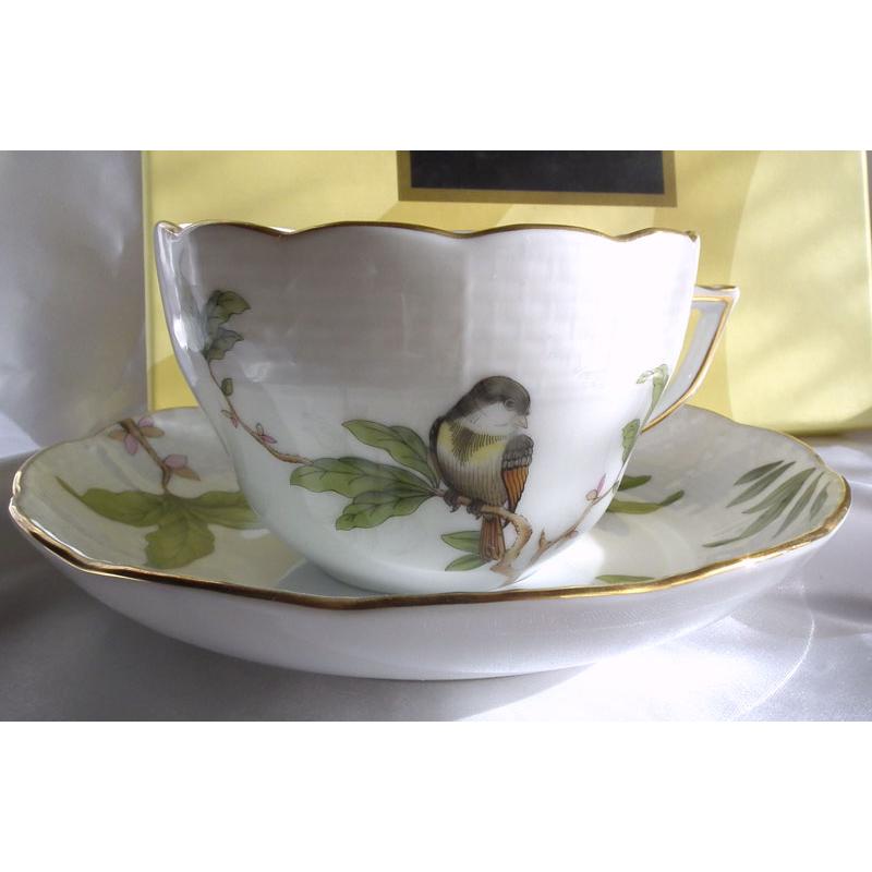 ヘレンド（HEREND） フォレ 鳥 モチーフ1番 兼用カップアンドソーサー