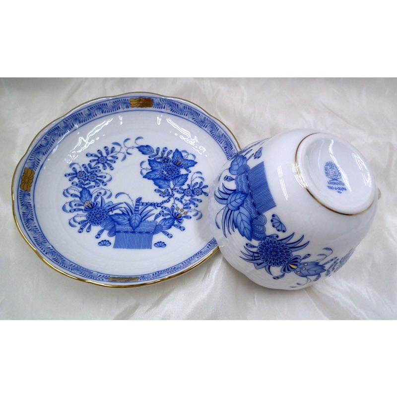 ヘレンド（HEREND） インドの華ブルー 兼用カップアンドソーサー