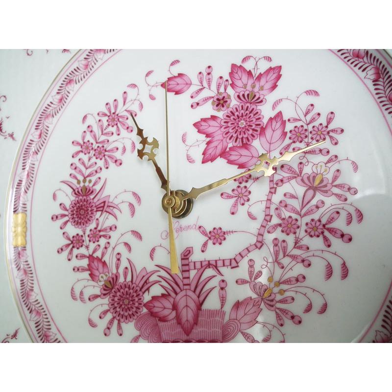 ヘレンド（HEREND） インドの華ピンク ウォールクロック P527 φ約28.5