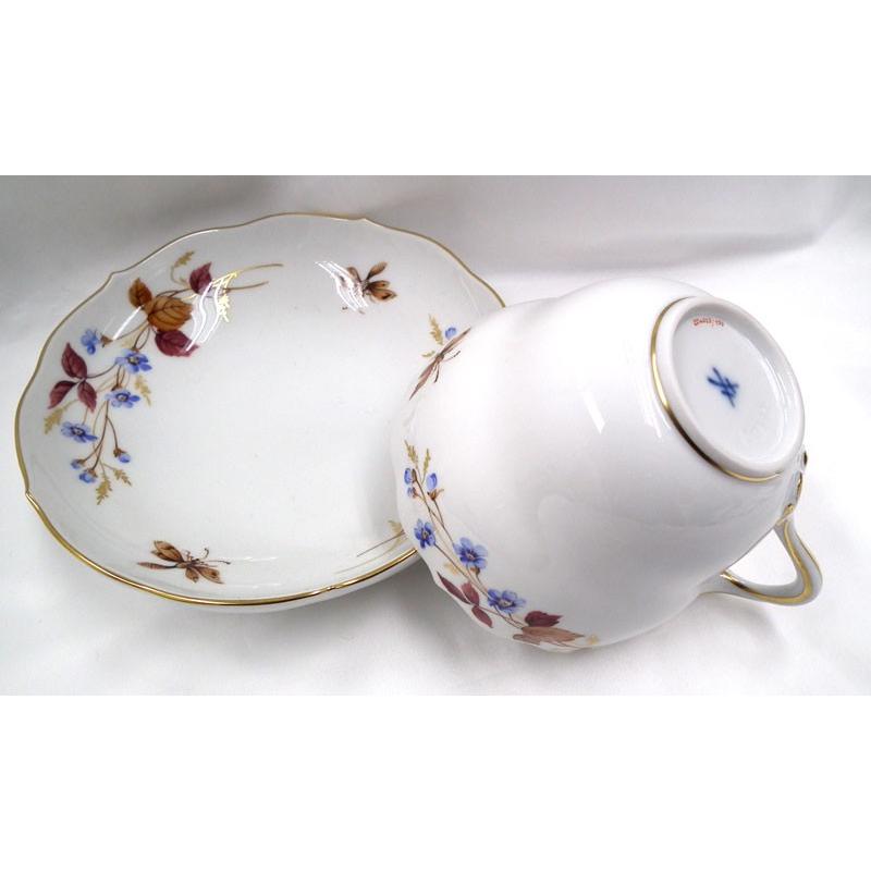 マイセン 野草と昆虫の絵付け 22a025 兼用カップアンドソーサー 新品