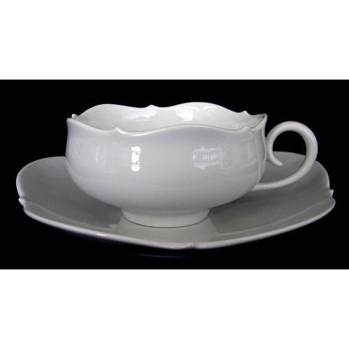 マイセン マイセン白磁 オーキッドシェイプ ティーカップアンド