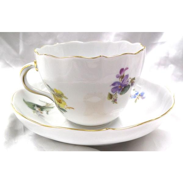 マイセン 自然主義 花と蝶 兼用カップアンドソーサー 250110 スズラン