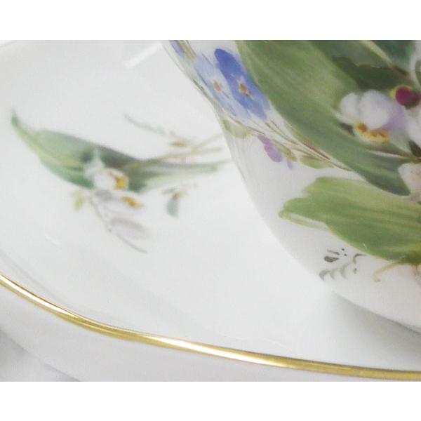 マイセン 自然主義 花と蝶 兼用カップアンドソーサー 250110 スズラン