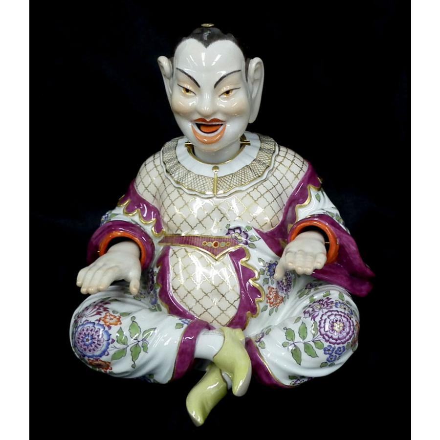 マイセン パゴダ人形 仕掛け人形 男性神16.5cm バイオレット 新品