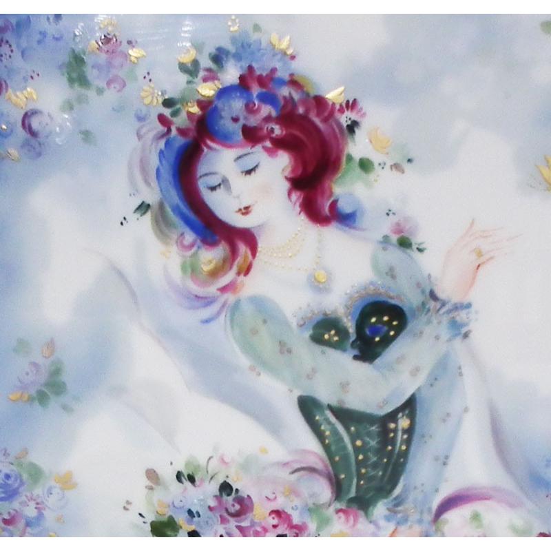 マイセン サマーナイトドリーム ティタニア 陶板画 約26x35cm 新品