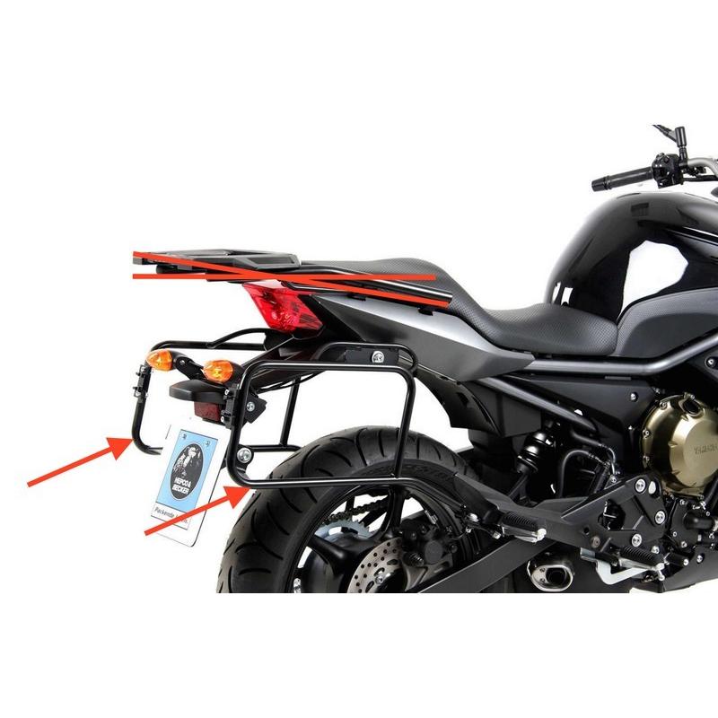 Hepco Becker サイドキャリア Lock-it ブラック Yamaha XJ Diversion (2013-) バイク用ボックス 