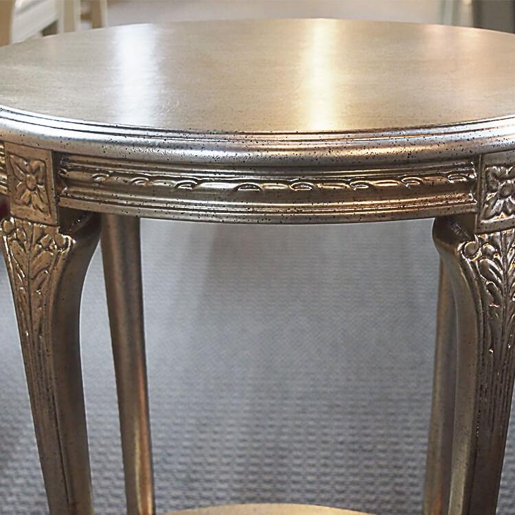 サイドテーブル テーブル table 高級 輸入家具 網棚付 飾台 木製