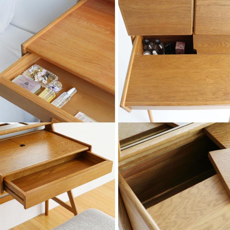 ドレッサー＆スツール Herit. Dresser\u0026Stool ドレッサー スツール ミラー 化粧台 木製家具 北欧インテリアの画像