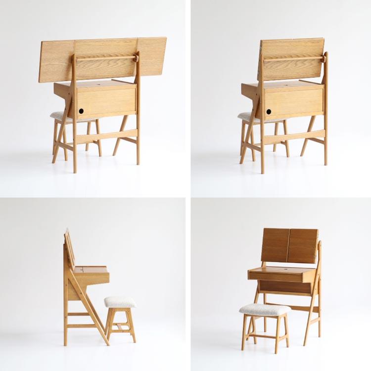 ドレッサー＆スツール Herit. Dresser\u0026Stool ドレッサー スツール ミラー 化粧台 木製家具 北欧インテリア_5