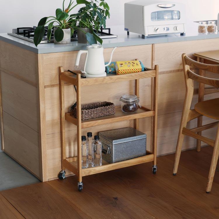 マルチワゴン 3段 Herit. Multi Wagon 3段 マルチワゴン 収納ワゴン キャスター付きワゴン キッチン収納 北欧家具の画像