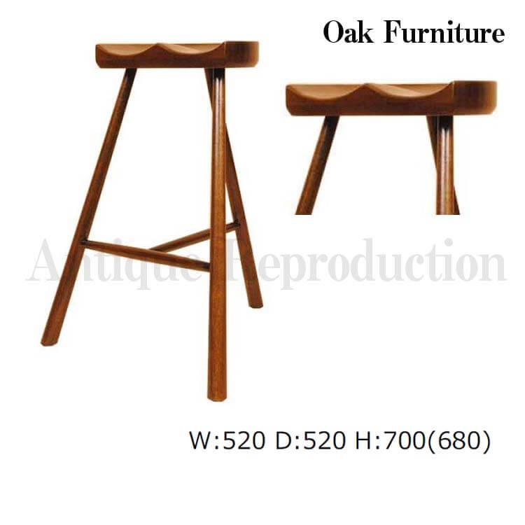 ハイスツール アンティーク 椅子 イス 木製 ヴィンテージ調 シンプル