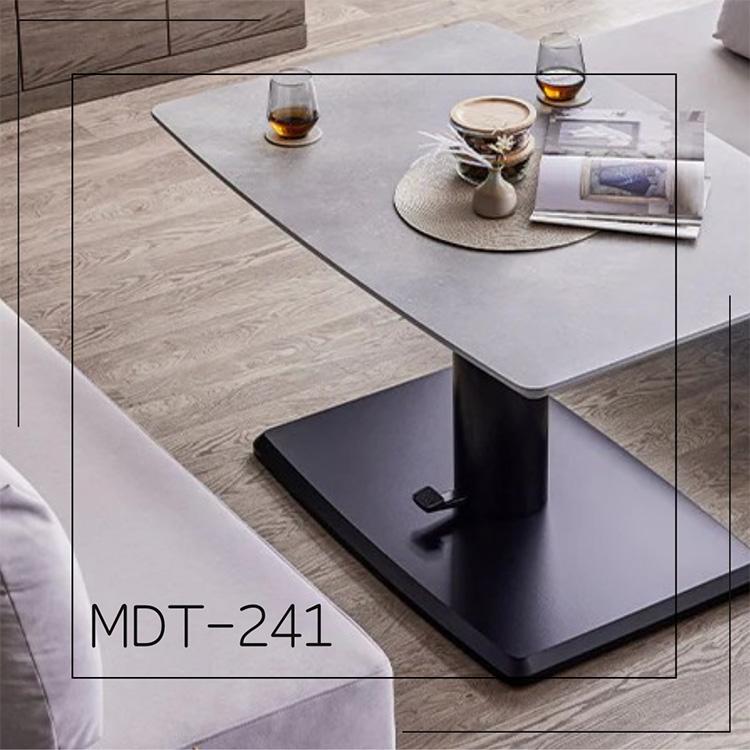 135 ダイニングテーブル 昇降式 セラミック 2本脚 ブラック グレー