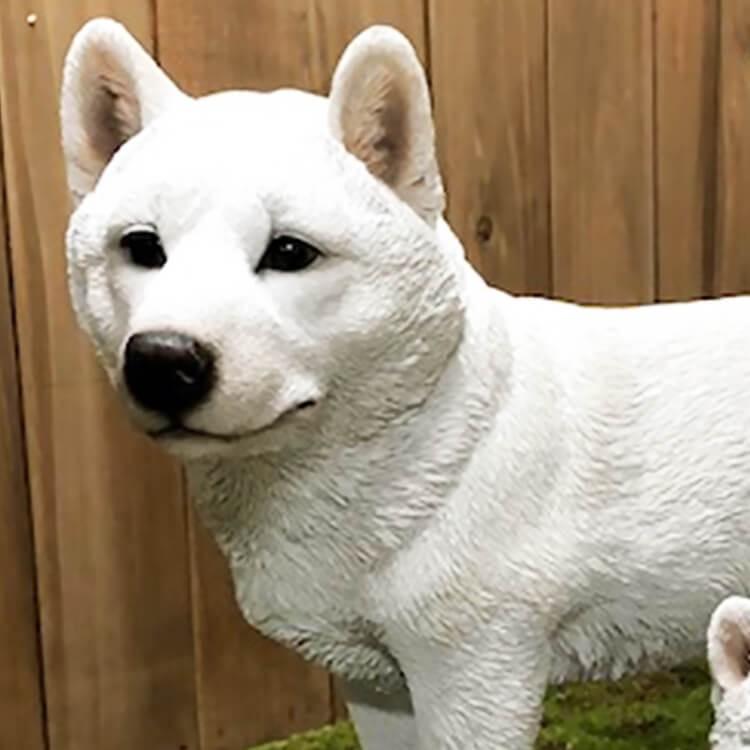 ドッグオーナメント 柴犬 白 犬の置物 イヌ いぬ 中型犬 動物 レジン アニマル オブジェ ディスプレイ インテリア 小物 プレゼント インスタ映え 送料無料 Ngw Onmt 01 ユーロハウス 輸入家具インテリア 通販 Yahoo ショッピング