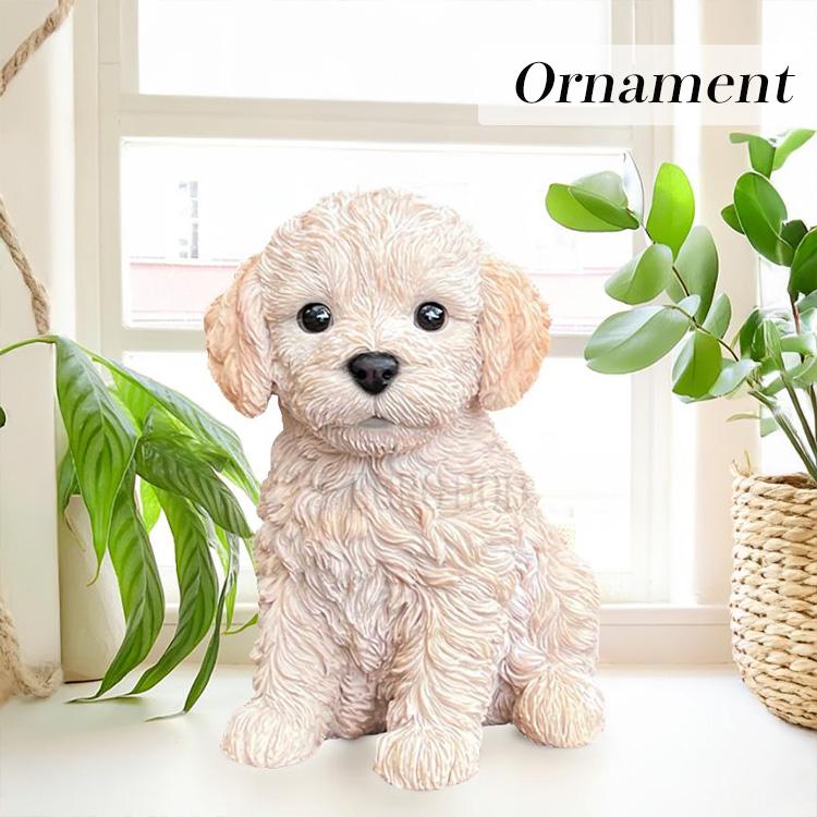 オーナメント ラブラドゥードル 子犬 インテリア 犬 置物 ガーデン