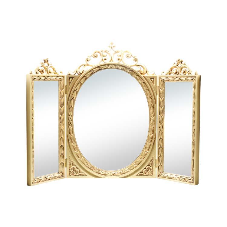 アンティーク調ミラー　ゴールド　特大 st622p 光沢仕上げアンティークミラー 真鍮製アンティーク